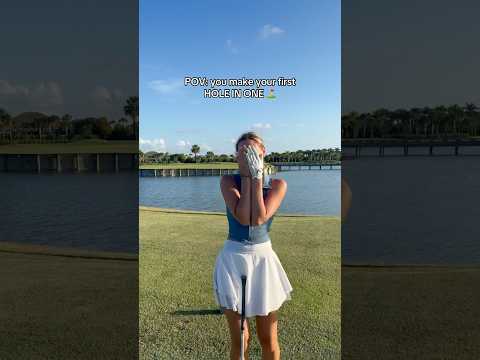 THIS WAS INSANE #golfgirls #holeinone #golf