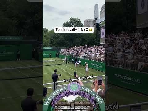 Wimbledon really brought a whole tennis court to NYC 🎾 #shorts