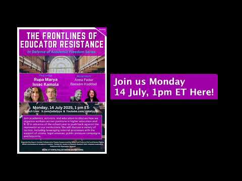 Join us Tomorrow at 1 pm ET! The Frontlines of Educator Resistance