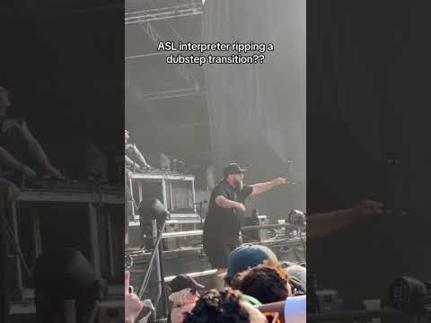 ASL interpreter translating dubstep
