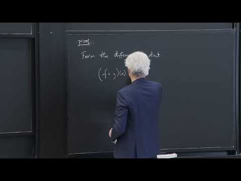 Lecture 15: Derivatives; Laws for Differentiation