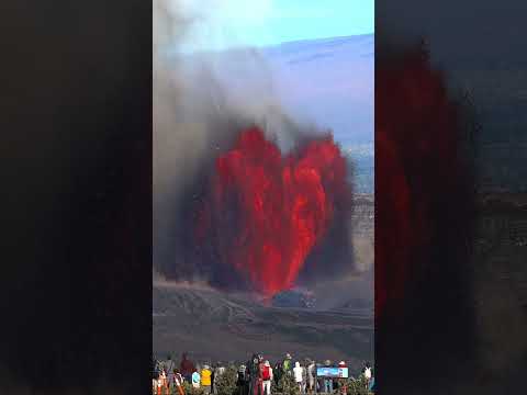Episode 28 Heart Shaped Lava Fountain Kilauea Volcano #hawaiivolcano #volcano #kilauea