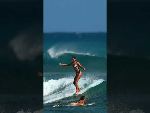 Lauren Vetter Surfs Bowls  #hawaii #surfergirl #bikini #longboardsurfing
