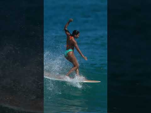 Shaley Mercado Surfs Fun Wave  #hawaii #surf #surfergirl #longboardsurfing #bikini
