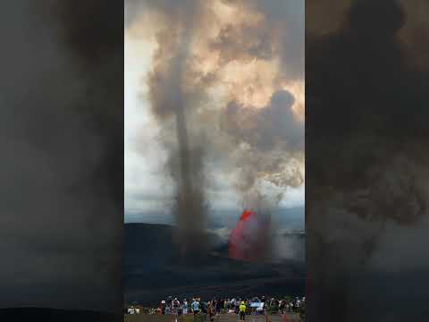 Kilauea Volcano Huge Whirlwind 🌪️🌋 Episode 49  #volcano #hawaii #kilaueavolcano #hawaiivolcano