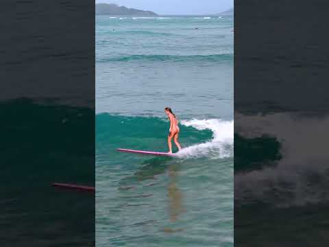 Taylor Kini surfs w/ The Girls  #hawaii #girlssurf #surfergirl #dji #dronevideo