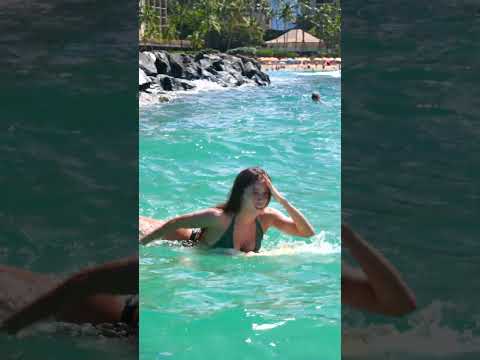 Tia Ngum surfs Town #hawaii #surfergirl