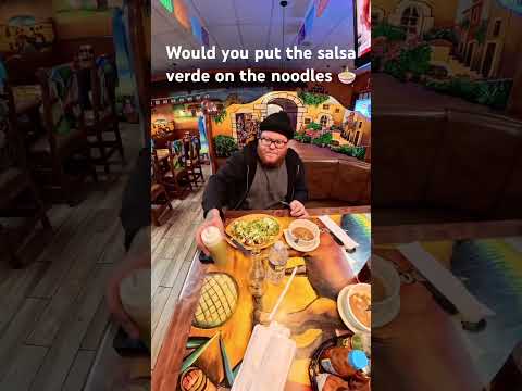 When the restaurant has good salsa and Korean noodles selection! 🔥🔥🔥 #food #salsa #noodles