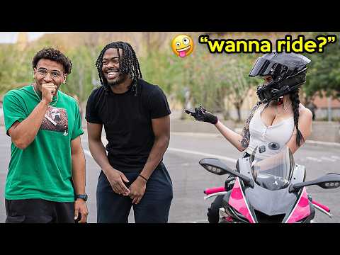 Hitting On Guys With My Motorcycle!!
