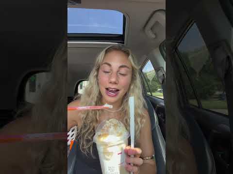 The BEST fall drink from Dunkin?!? #dunkin #shorts #faithenokian