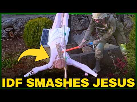 ISRAELI Soldier SMASHES Jesus Statue in Christian Village