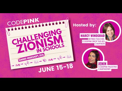 Summer Workshops: Challenging Zionism in Schools 2026