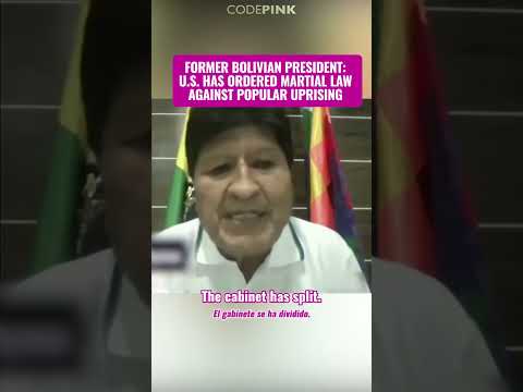 Evo warns of US-backed martial law