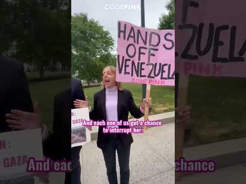 CODEPINK DISRUPTS NOBEL “PEACE PRIZE” WINNER