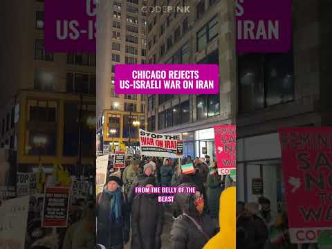 Chicago protests US-Israeli war on Iran 🇮🇷🩷✌️
