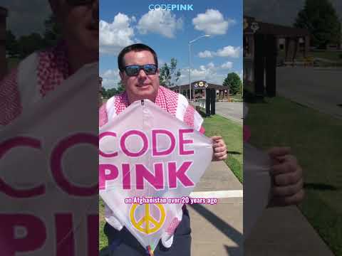 Flying kites for peace at Whiteman air force base used to bomb Iran
