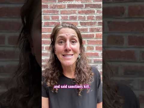 SANCTIONS ARE KILLING THE PEOPLE IN CUBA - CODEPINK Disrupts Heritage Foundation Cuba Hardliner