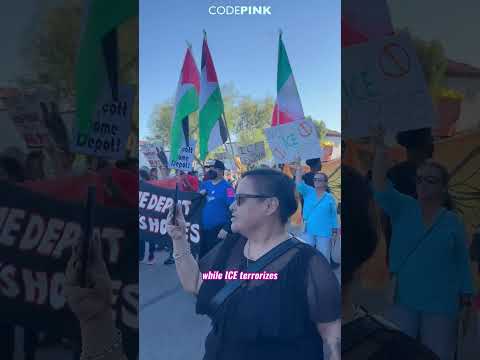Shutting down Home Depot to protest their complicit with ICE raids
