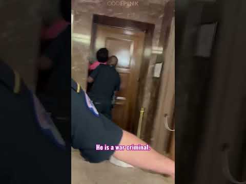 "I'm being arrested because I oppose the war in Iran."