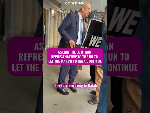 CODEPINK NYC Tells Egyptian UN Mission: LET THE MARCH TO GAZA CONTINUE!