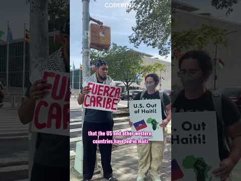 HANDS OFF HAITI RALLY OUTSIDE THE UN
