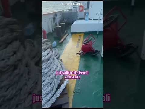 DRONES TRIED TO SINK A SHIP  CARRYING AID FOR GAZA