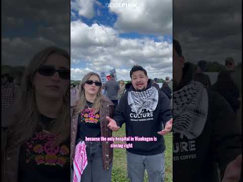 Protest at naval base against Trump's ICE takeover of Chicago