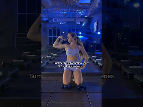 Starting summer transformation series, day 1- Pilates toned arms Follow along for day 2!#treadmil