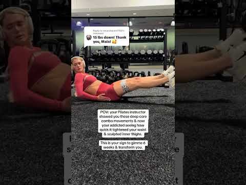 6 weeks & I’ll get you results. #FullBodyWorkout #PilatesForWomen #DumbbellWorkout #StrongGirls