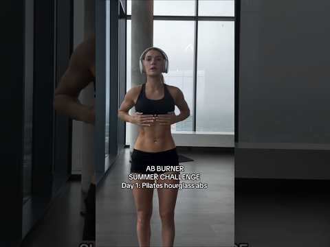 Summer ab burner challenge, take before-after photos and join along Day 1- hourglass Pilates abs