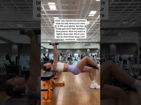 Try deep core exercises everyday #FullBodyWorkout #PilatesForWomen #DumbbellWorkout #StrongGirls