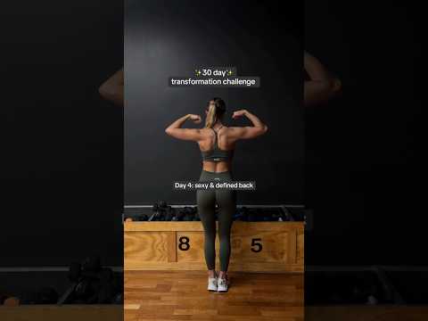 30 day transformation challenge All at home workouts! All you need is a dumbbell ✨Day 4: sexy back✨