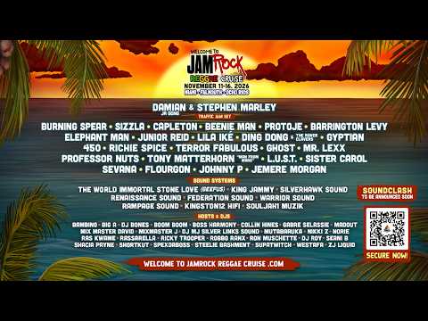 Damian Marley's Jamrock Reggae Cruise (2026) Official Lineup