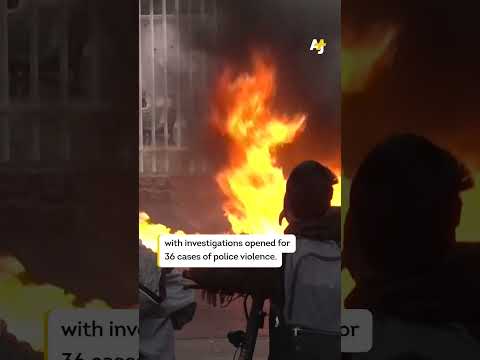 French Police Try to Beat Woman With Baton