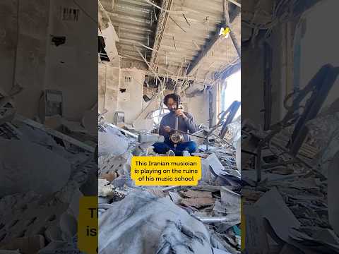 This Iranian Musician Was Playing the Kamancheh Amongst the Rubble
