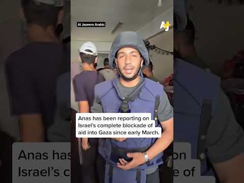 Al Jazeera journalist Anas al-Sharif breaks down after a woman on the street collapsed from hunger