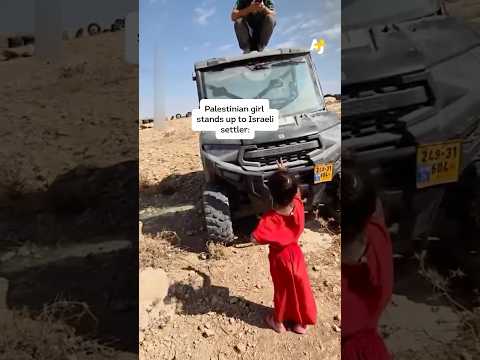 Palestinian Girl Stands Up to Israeli Settler