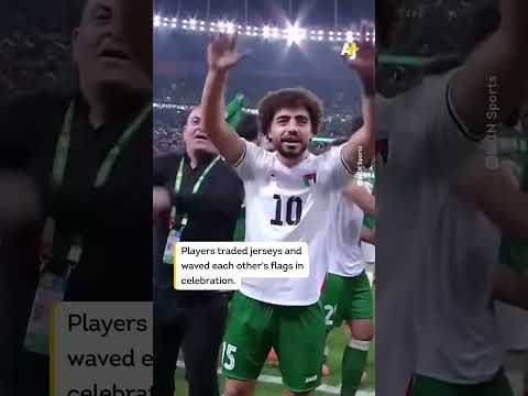 Players Representing Palestine and Syria Celebrate Together After Arab Cup Draw