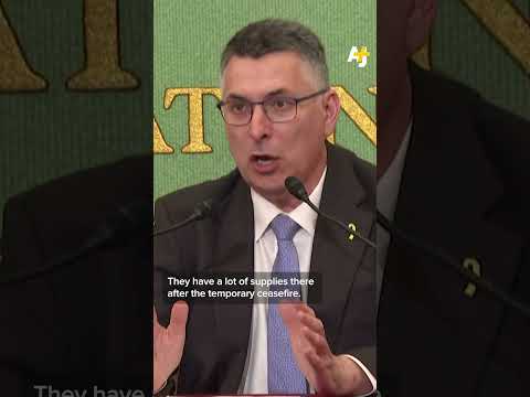 Pro-Palestine Protesters in Tokyo Call Out Israeli Minister