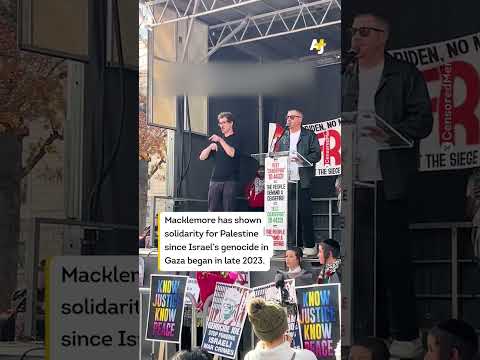 Macklemore shouts “Free Palestine” to Thousands During an Ed Sheeran Opening