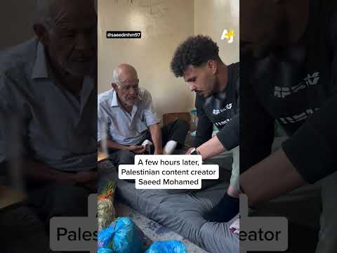 Palestinians in Gaza Rush To Feed Older Man After Starving for Days