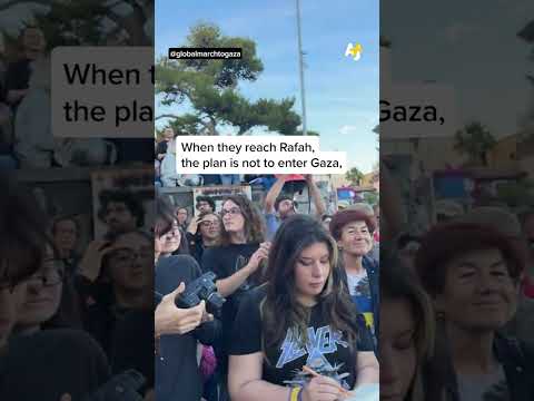 People from around the world are flying to Cairo to march on foot across the desert to reach Gaza