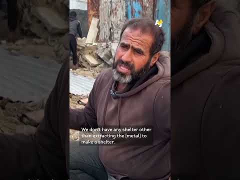 Palestinians Are Building Winter Shelters With Scrap Metal Pulled From the Rubble