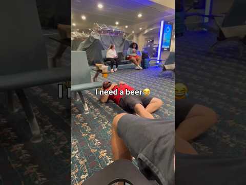 Pulled an all nighter and got a 5am flight🤦🏻‍♂️ #touringmusician #touring #airport #beer #newmusic