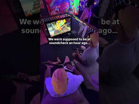 Legend has it they’re still playing…#guitarhero #arcade #florida #touring #band #soundcheck #music