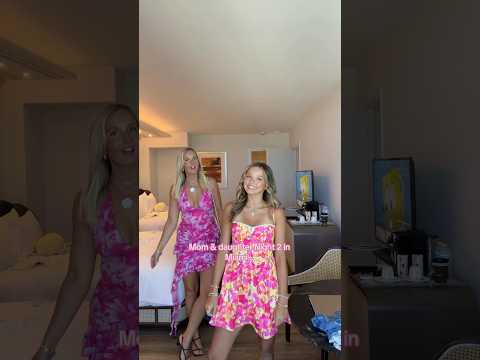 Pink palm puff in Miami 💕🛍️🌴🫶🏼 #fyp #viral #momanddaughter #ootd #grwm #funny #relatable