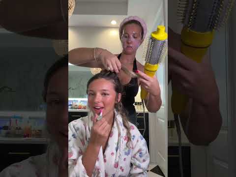 Hair blowout 💕✨🫶🏼 #fyp #viral #hair #grwm #momandaughter #trending #daughter #teen #hairstyle