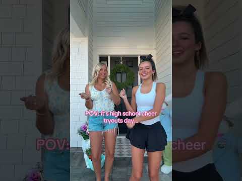 Cheer tryouts 💕🎉✨ #cheer #fyp #viral #preppy #ootd #grwm #momanddaughter #hair