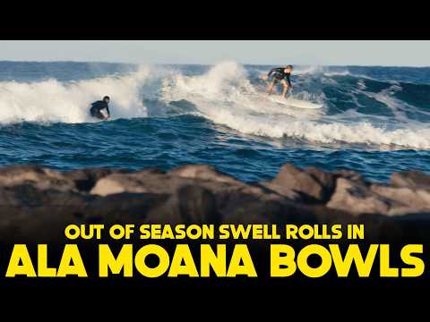 OUT OF SEASON LONG PERIOD SOUTH SWELL ROLLS IN