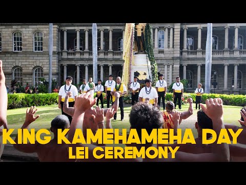 KING KAMEHAMEHA DAY LEI DRAPING CEREMONY